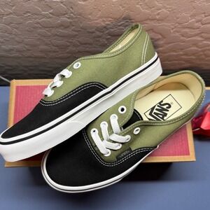Vans Authentic Sneakers Womens 5 Pop Loden Green Black New Low Top Shoes